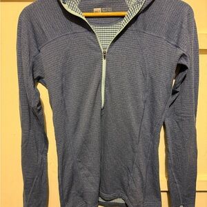 Men's Blue Quarter-Zip Performance Sweater